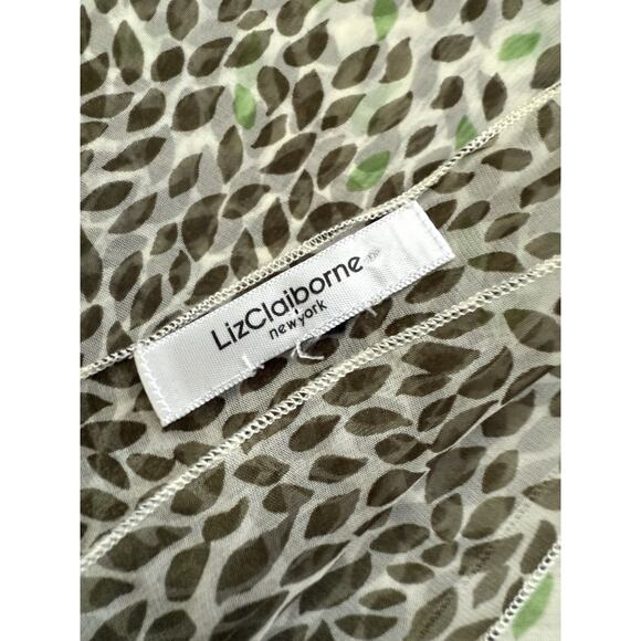 Liz Claiborne Vintage Silk Scarf Green - Picture 4 of 7